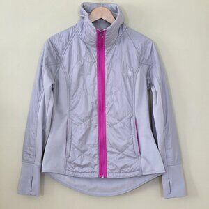 The North Face Jacket Womens M Gray Lightweight Pockets Thumbholes Fleece Inside